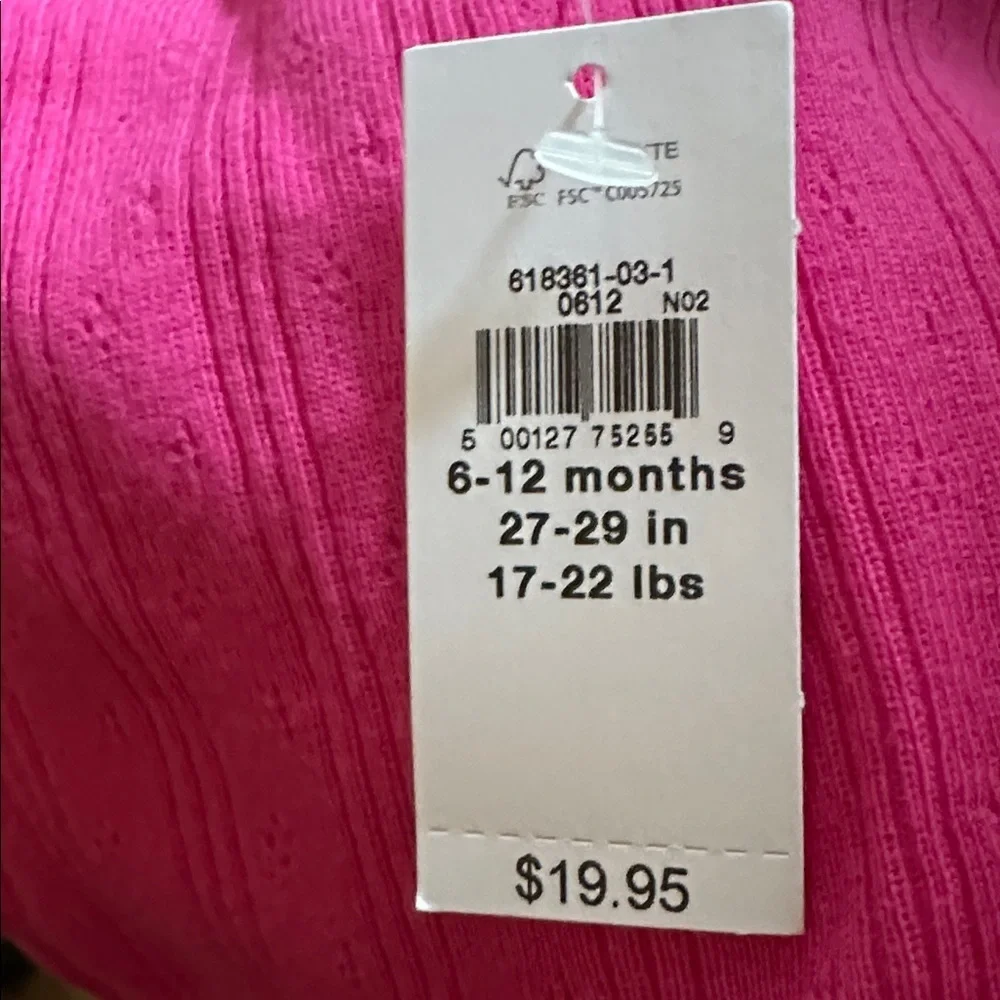 NWT GAP Vibrant Pink Kids Long Sleeve Top